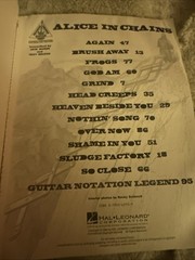 Alice in Chains – Self Titled Album – Guitar Tablature, Sheet Music Songbook
