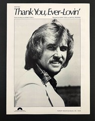 1976 Thank You Ever-Lovin&rsquo; Kenny Dale Piano Guitar Vocal Vintage Sheet Music