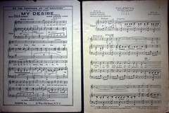 1929 VALENCIA SONG OF SPAIN LEE D.D SHUBERT GREAT TEMPTATIONS ~ MUSIC SHEETS