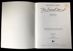 The Final Word As Recorded by Michael Card 1987 Sparrow Corporation PB