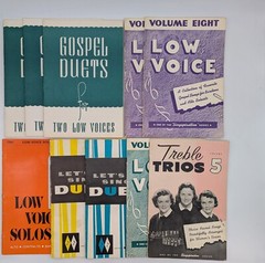 Vtg Sheet Music Lot Gospel Duets Low Voice Solos Let&rsquo;s Sing Duets Treble Trios