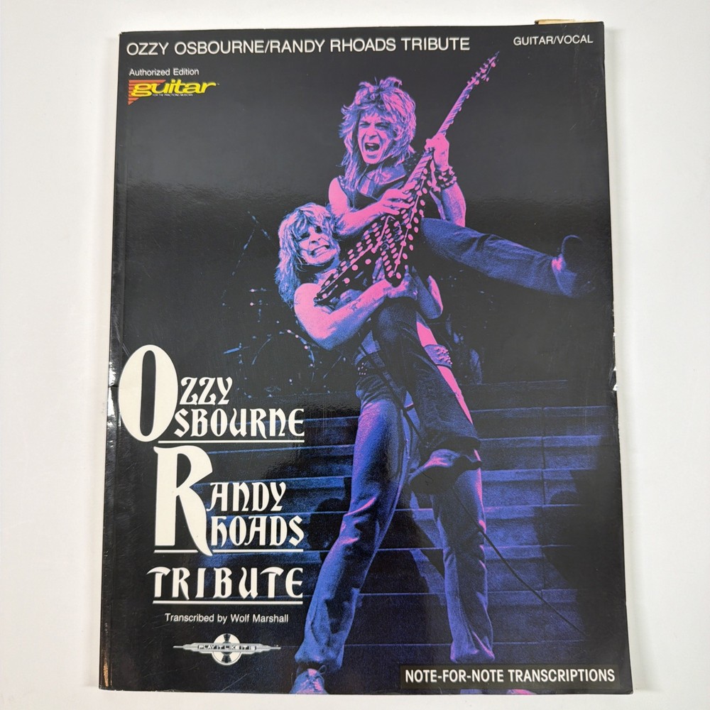 🔥🎸 Ozzy Osbourne Randy Rhoads Tribute Sheet Music Guitar Tablature Tab Book