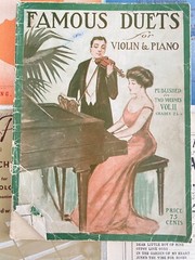 Lot 5 Vtg Violin Piano Sheet Music Duets Indian Love Call Chopin Cello Iris Eyes