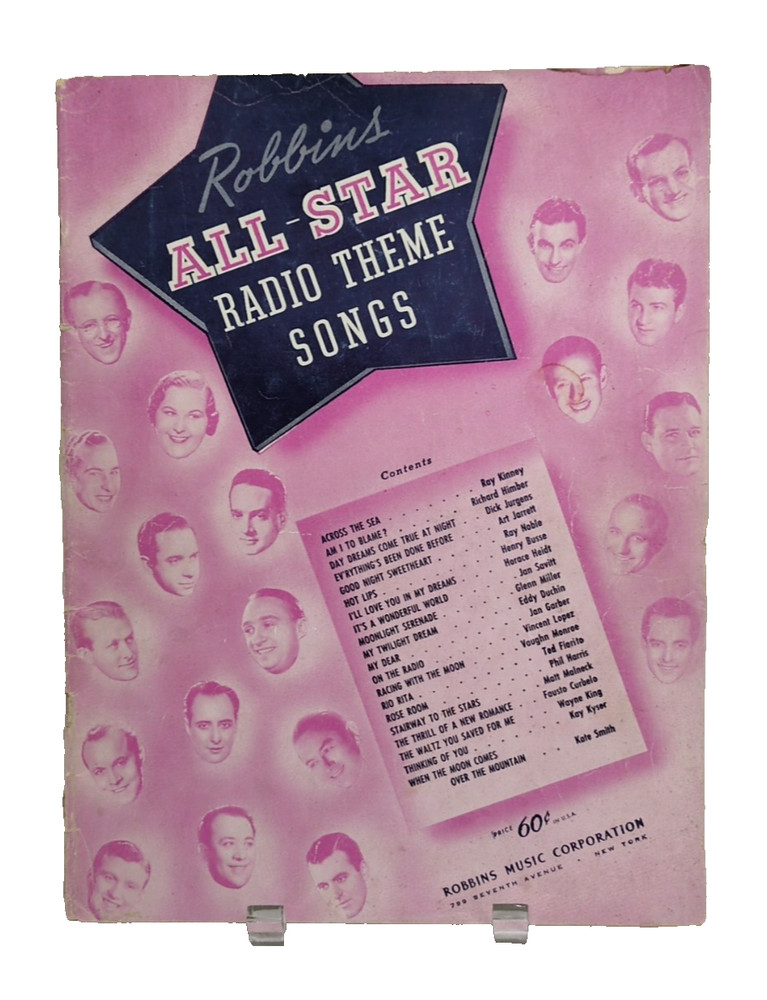 Robbins All Star Radio Theme Songs Sheet Music Song Book Piano Vocals Guitar M11