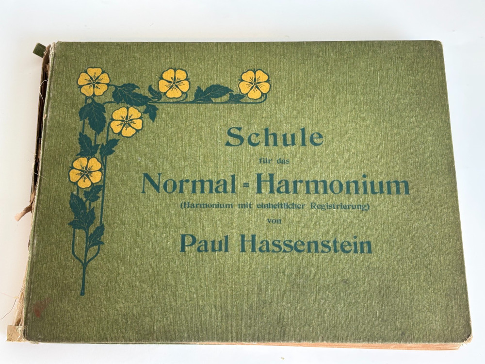 1904 Paul Hassenstein Schule Normal Harmonium Antique Music Method Book