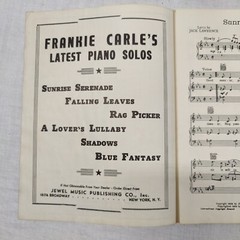 Rare Vintage 1939 Jack Lawrence SUNRISE SERENADE Sheet Music Swing Big Band Jazz