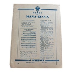 The Big Brown Bear Mana Zucca Op 28 No 1 G Schirmer Humorous Song 1941