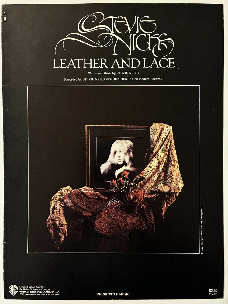 1981 STEVIE NICKS « LEATHER AND LACE » SHEET MUSIC – ROCK & ROLL ERA