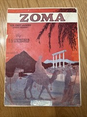 Vintage “ZOMA” Fox Trot And Song Sheet Music, 1920