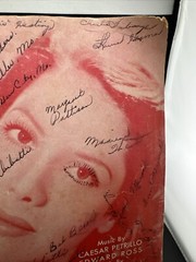 Jim -1941 sheet music – Dinah Shore cover photo/signed By Multiple Artist