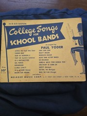 College Songs for School Bands 1st Eb Alto Saxophone 1951 By Paul Yoder Melrose
