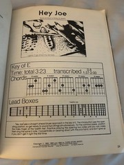 Jimi Hendrix Note for Note Guitar Tab Book 1980 Cherry Lane Vintage Original