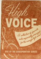 High Voice: A Collection for the Average High Voice, 1948, VG+