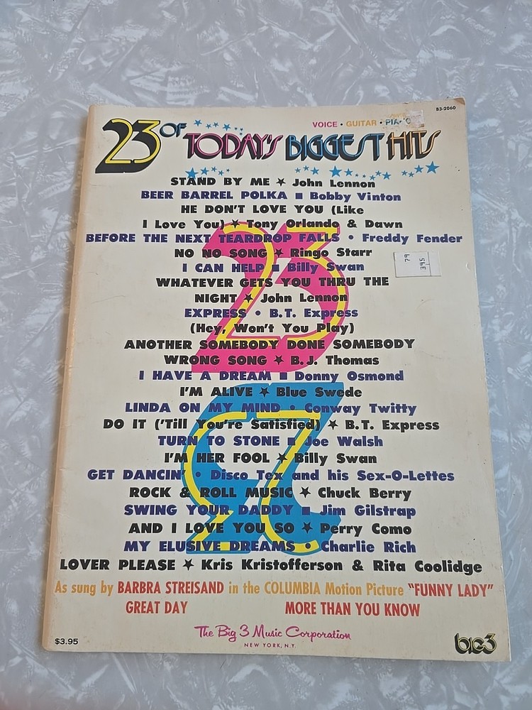 23 Of Today&rsquo;s Biggest Hits/ Voice.Guitar.Piano.