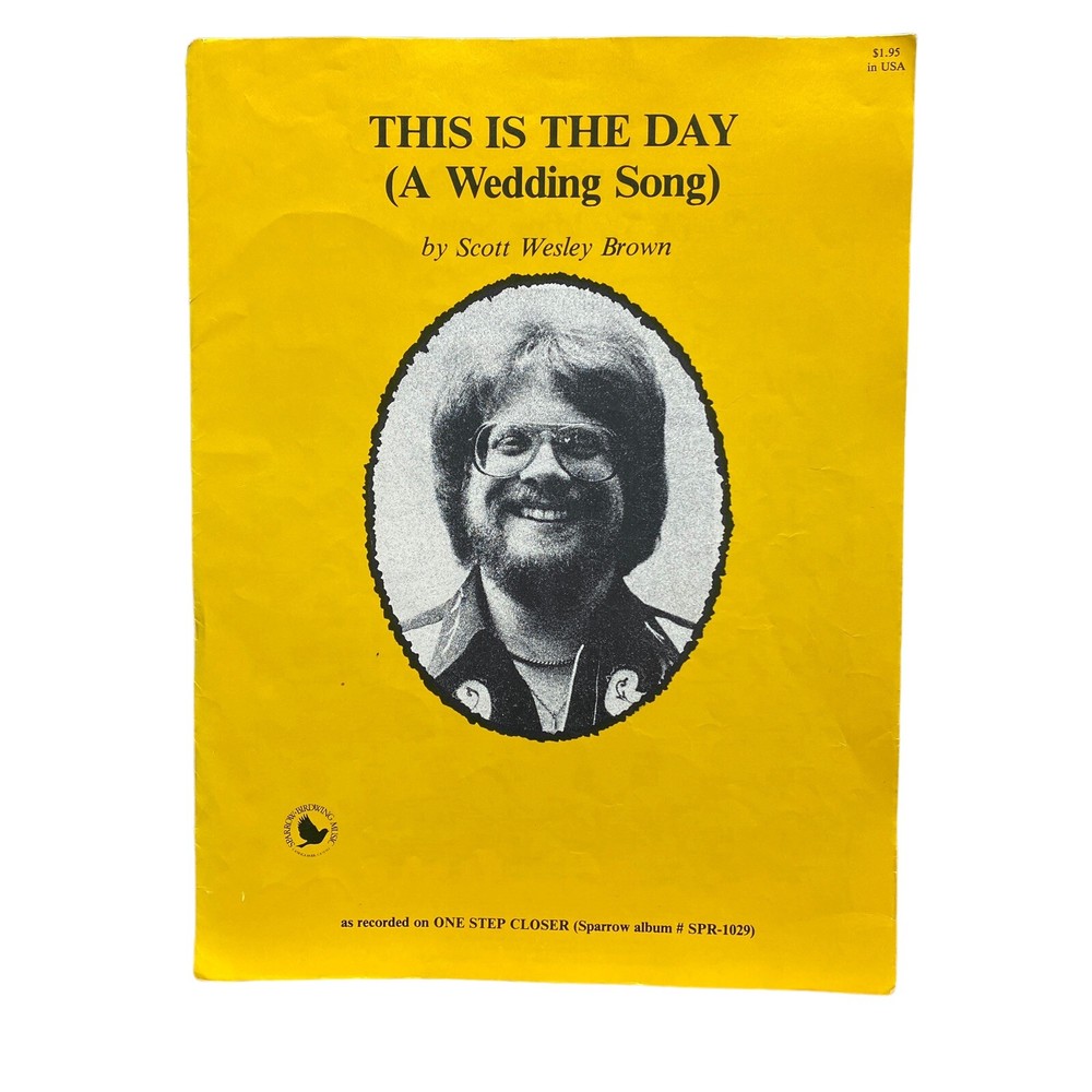 Scott Wesley Brown 1978 This Is The Day (A Wedding Song) Sheet Music Vintage