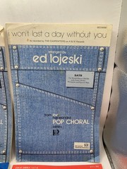 Mixed Chorus Sheet Music Modern Pop & Patriotic Songs Set of 4