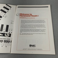 Hammond Touch 1 Organ Course Vocal Selections Hal Leonard 1978