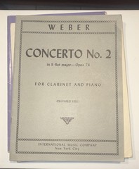 Vintage Lot Of 9 Clarinet With Piano Sheet Music Books Weber, Kent, Voxman