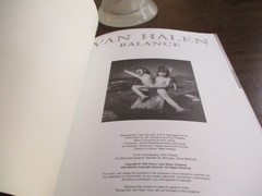 Van Halen/ Balance / Tab Songbook / 1995 Cherry Lane VG+ Book Mint Poster $70