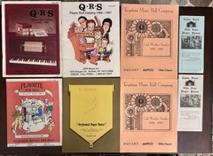 Lot Of 8 Piano Music Roll Catalogs, Pamphlets & Collecting Guide. Q.R.S. Player