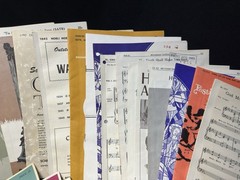 Vintage Lot of Religious Choral SATB Sheet Music 1950s-1980s w/ Storage Folder