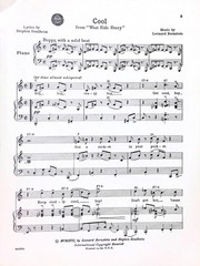 Cool Sheet Music West Side Story Leonard Bernstein Stephen Sondheim 1957