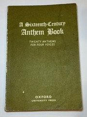 A Sixteenth-Century Anthem Book Religious Choral Vocal STAB Music Book