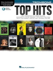 Top Hits for Trombone Solo Sheet Music 12 Pop Songs Play-Along Book Online Audio