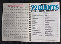 Hansen&rsquo;s 72 Giants Music of Todays Greatest Hits for Piano, Vocal, Organ, Guitar