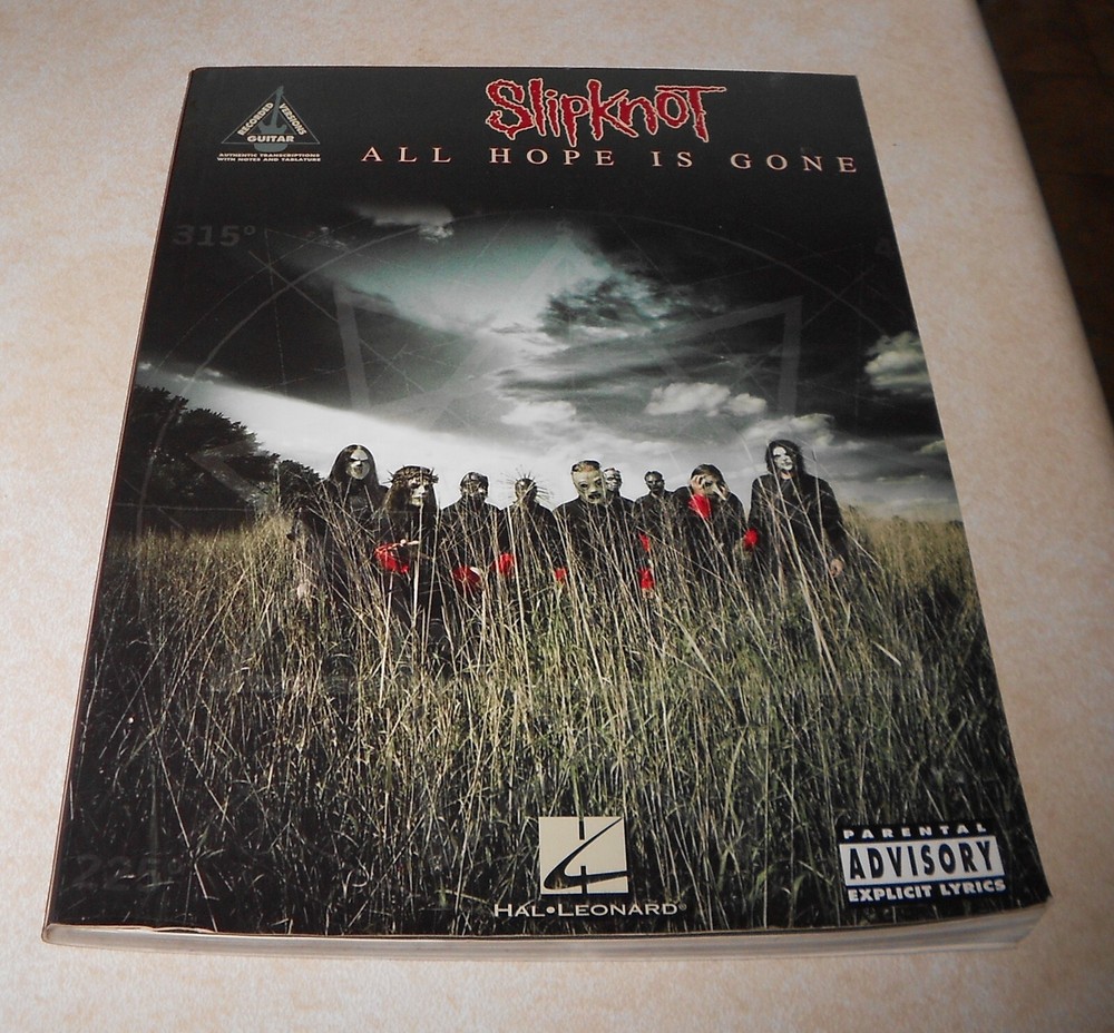 2008 Slipknot All Hope Is Gone Songbook 128 pages