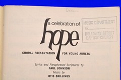 Choral Music « A Celebration of Hope » Songbook Johnson and Skillings Lillenas Pub