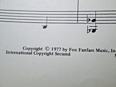 1977 Star Wars (Main Title) John Williams SHEET MUSIC 20th Century Fox Fanfare
