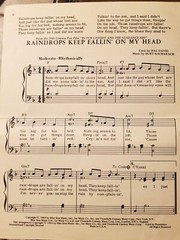 Vintage Sheet  Music: Raindrops Keep Fallin&rsquo; on My Head, Brimhall Piano, 1969