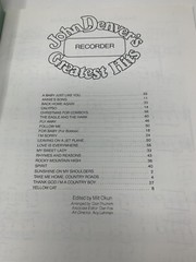 John Denver greatest hits sheet music Book- 1976 Recorder (solos Or Duets)-RARE