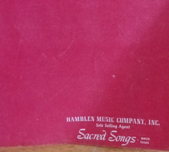 His Hands Sheet Music Stuart Hamblen Medium Voice Gospel Sacred Religious 1954