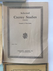 Vintage Lot Of 5 Czerny Piano Study Book Lot Schirmer Theodore Presser Set