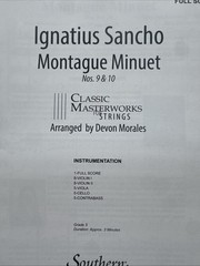 Ignatius Sancho Montague Minuet, Intermediate Arr. By Devon Morales HL01241801