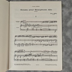 1963 Jean Absil Sonate Op.115 Alto Saxophone & Piano Music Lemoine Vintage Score