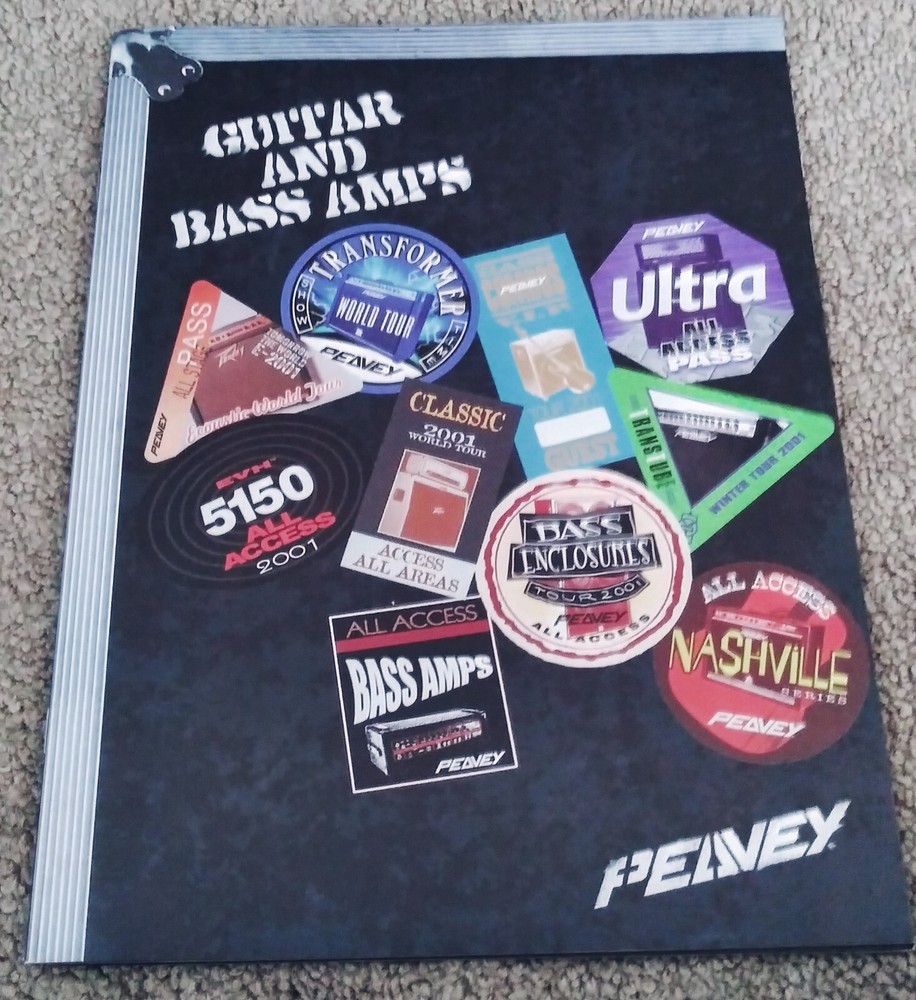 2001 PEAVEY Guitar & Bass Amp CATALOG Full Color EVH 5150 Van Halen NOS **NEW**