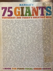 Hansen&rsquo;s 75 Giants Yesterday Today Greatest Hits Piano Vocal Organ Guitar