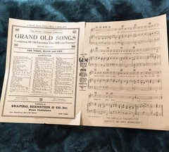 Poster 1920 Sheet Music, Piano Players , Vintage, Over 100 Yo Misic