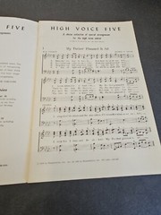 HIGH VOICE #5 VINTAGE SHEET MUSIC 1960 SINGSPIRATION EVANGELICAL GOSPEL WORSHIP