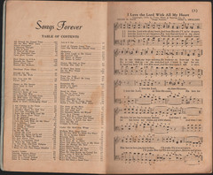 Songs Forever Gospel Hymns Voice Music Songbook 128 pages 1944 Vintage
