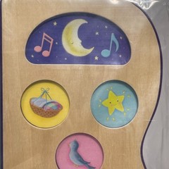Bedtime Songs 11 Button Song Book – by Scarlett Wing (Hardcover) NEW