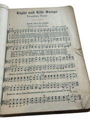 Vtg Light and Life Songs No 4 1928 Hymnal Church Song Book Chicago IL