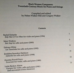 Black Women Composers : twentieth century music for piano and strings – 2003