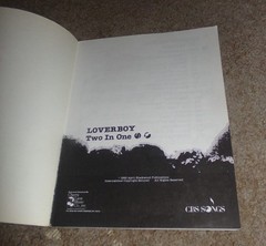 Loverboy Two In One Guitar Piano Music Book (Cherry Lane, 1982), Vintage, Rare