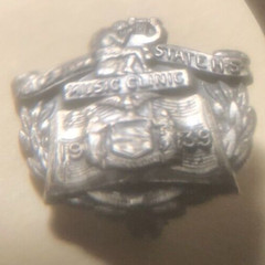ANTIQUE 1939! All New York State H.S. Music Clinic Sterling Lapel Pin Tie Tack