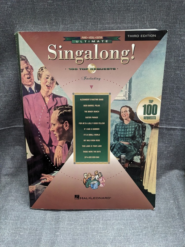 Ultimate Singalong! 100 Top Requests Piano Vocal Guitar Sheet Music Book Third