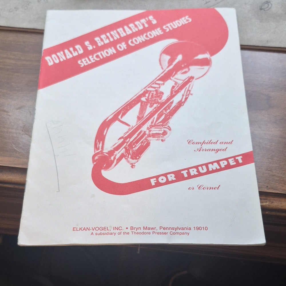 Donald S. Reinhardt Concone Studies Trumpet/Cornet Sheet Music 464-00026